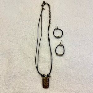 Chico’s Black Necklace and Earring Set